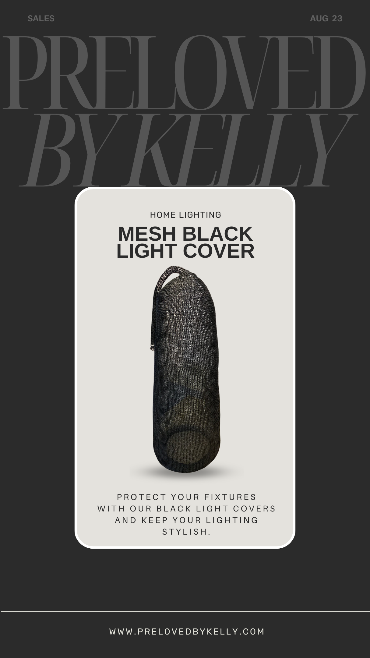 Mesh Black Light Covers - Bulb Cover Shades for Industrial, Outdoor, E –  Preloved By Kelly