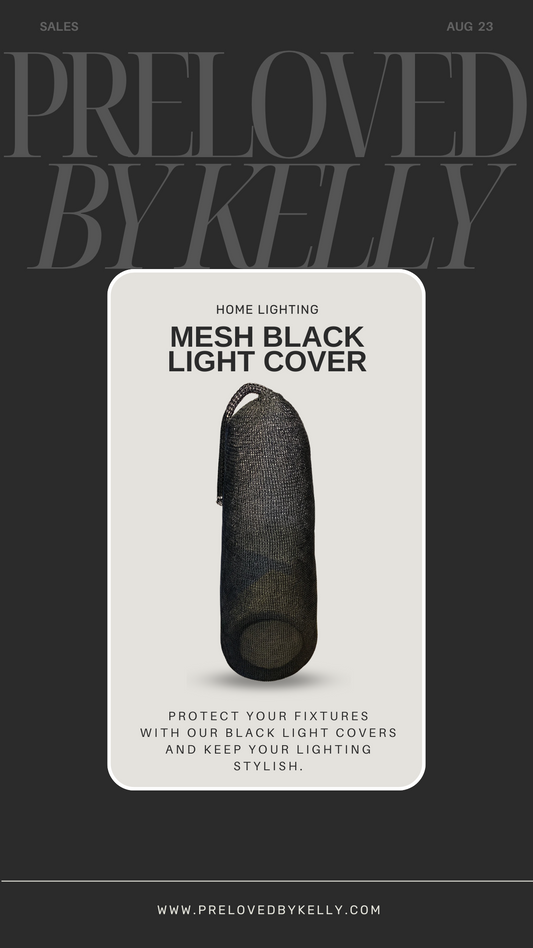 Mesh Black Light Covers - Bulb Cover Shades for Industrial, Outdoor, Event & Home Lighting