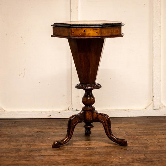 Mahogany Antique Trumpet Shaped Sewing Table - Preloved By Kelly